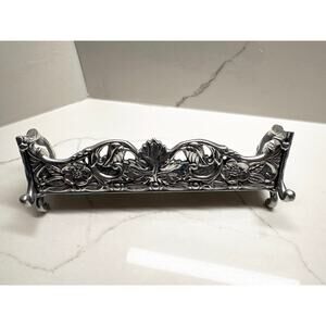 Rare Jayne Seymour Silver Cracker Tray Aluminum St Christopher’s Court Ornate